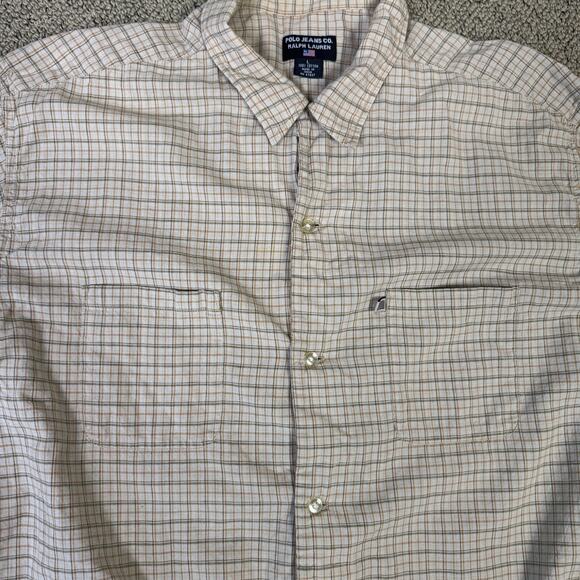Polo Jeans Co Ralph Lauren Button Up Cotton Shirt US Men's L - Picture 4 of 6